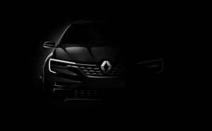 Dianteira do Renault Arkana foi antecipada em um teaser há alguns meses |Foto: Divulgação 