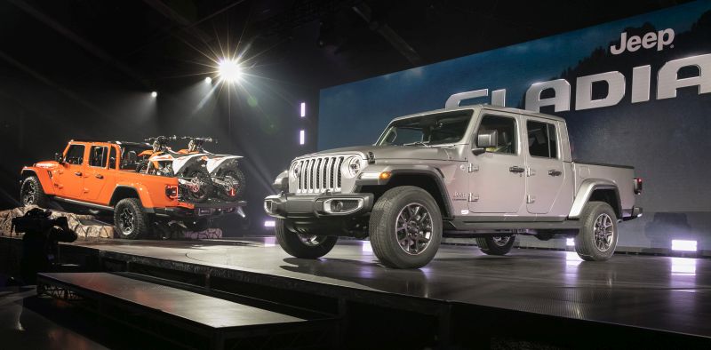 Picape do Wrangler, Jeep Gladiator é lançada no Salão de Los Angeles