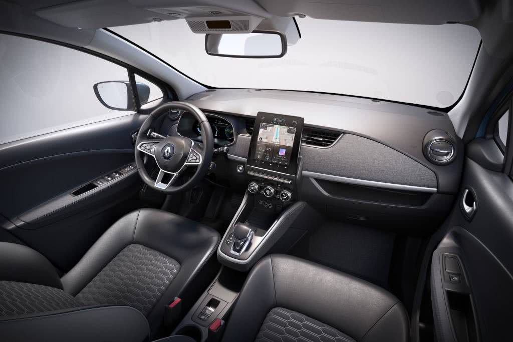 Interior da linha Renault Zoe 2021 (Imagem: Reprodução Google)