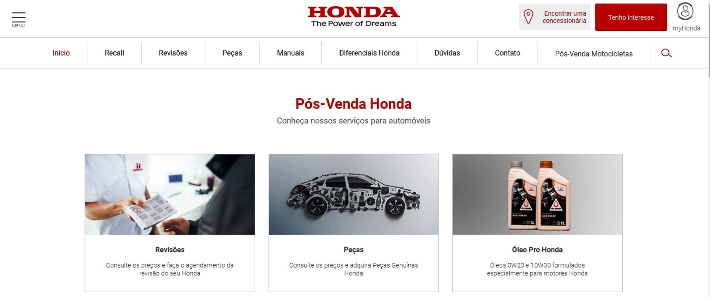 Honda lança nova plataforma digital pós-venda; saiba como se cadastrar