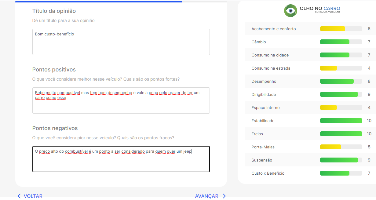 carros na web opiniao do dono
