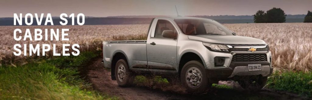 modelos oferecidos da Chevrolet S10 linha 2022 têm opões de cabine simples