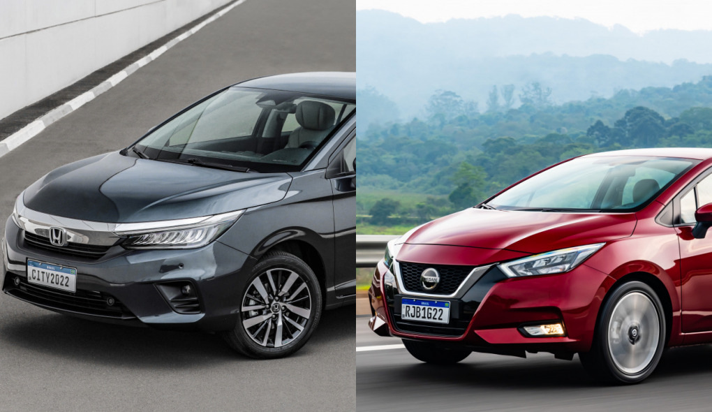 Veja o comparativo entre o Novo Honda City e o Nissan Versa