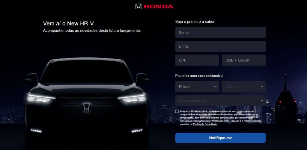 Novo Honda HR-V será lançado em agosto, veja