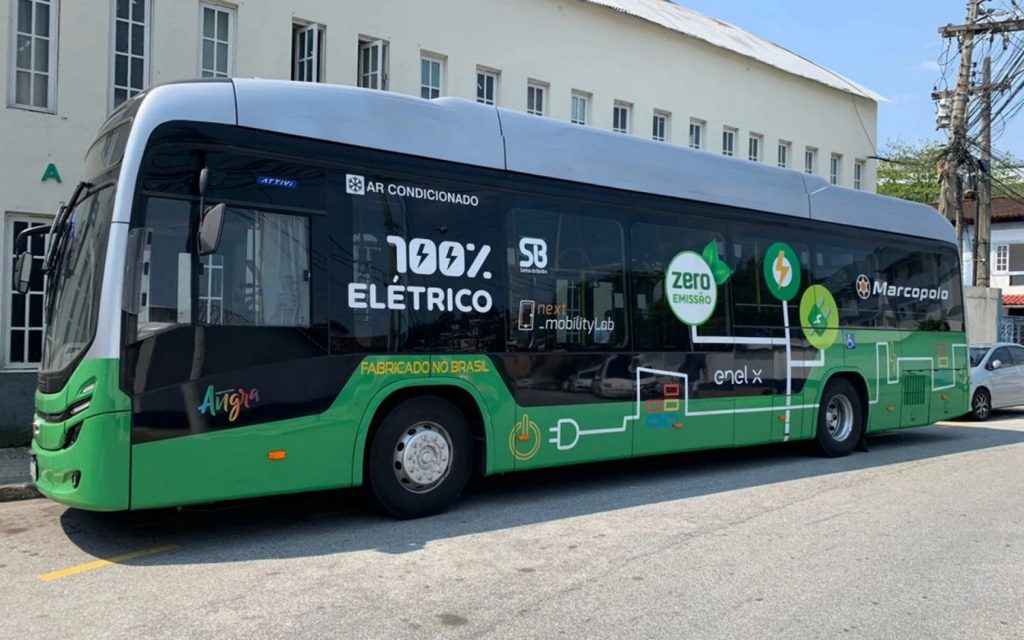 O ônibus elétrico da Marcopolo iniciará testes no município de Angra dos Reis