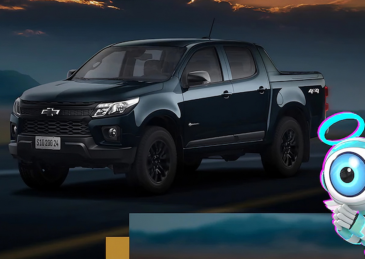 A aparição da Chevrolet S10 Midnight no BBB 23 confirma o retorno da versão de acabamento escurecido na próxima linha da picape