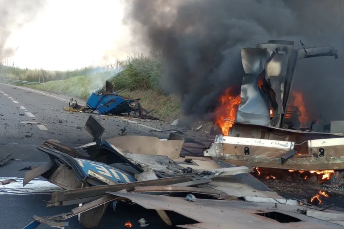 Carro-forte ficou completamente destruído Foto: Arquivo pessoal