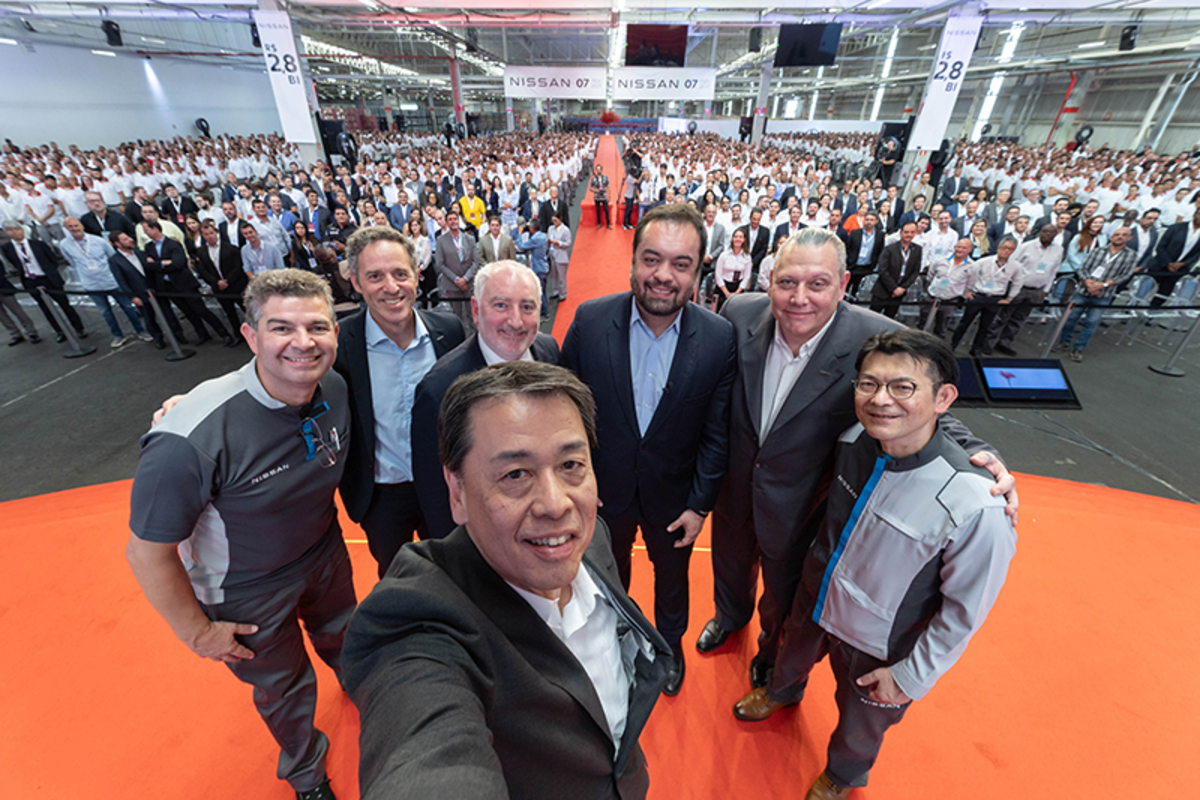 Selfie durante evento da Nissan