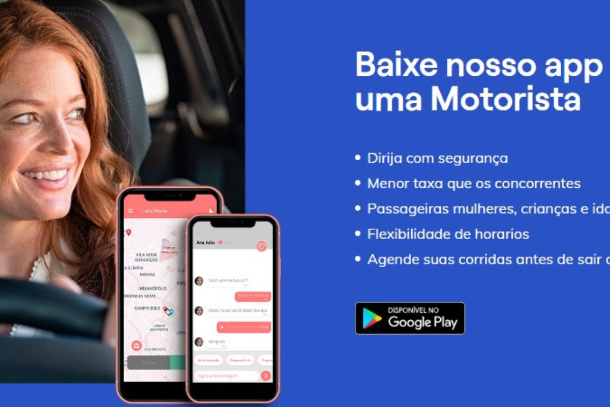 Cadastro é simples e rápido na plataforma - Imagem: Lady Driver/site 