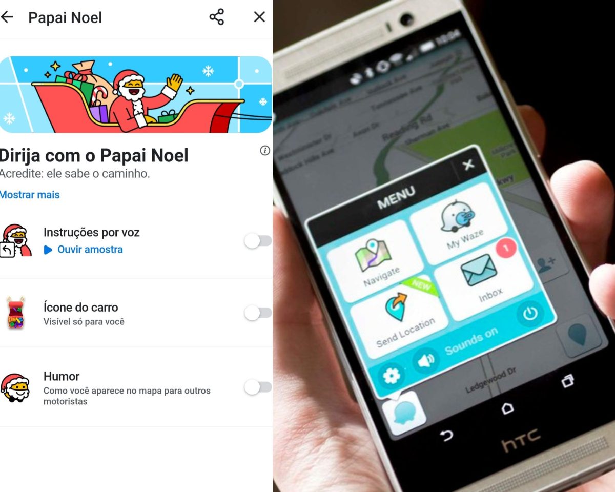 Clima de natal! Agora você pode ser guiado pelo próprio Papai Noel com o Waze; veja como ativar