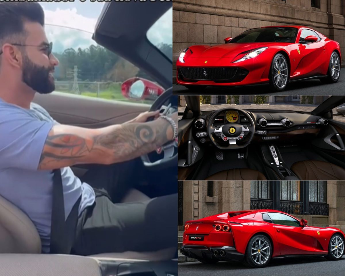 Gusttavo Lima exibe nova Ferrari 812 GTS de R$ 6,9 milhões; conheça o carrão