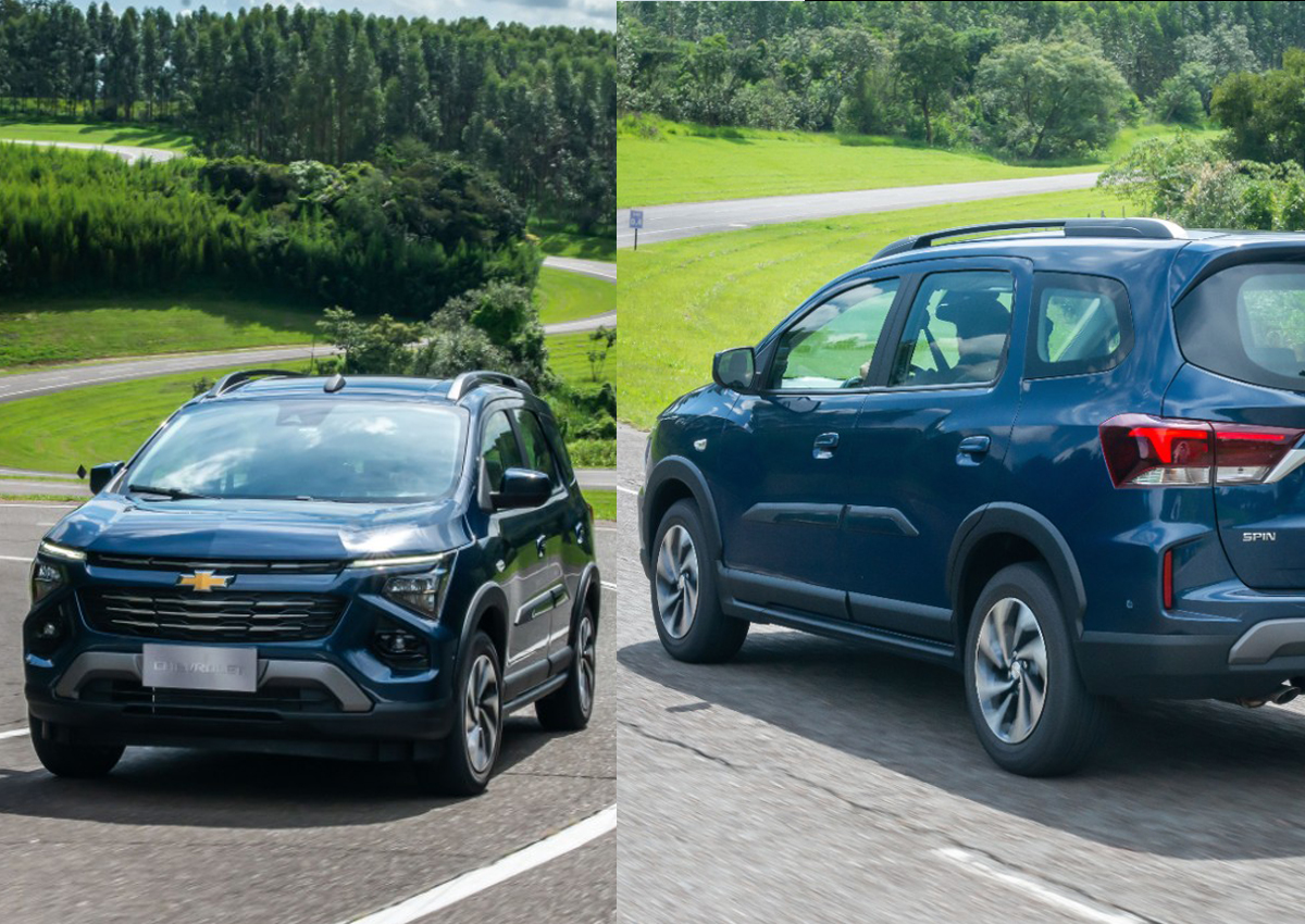 Chevrolet Spin 2025 ou Citroën C3 AirCross? - Foto: Montagem/ Garagem360