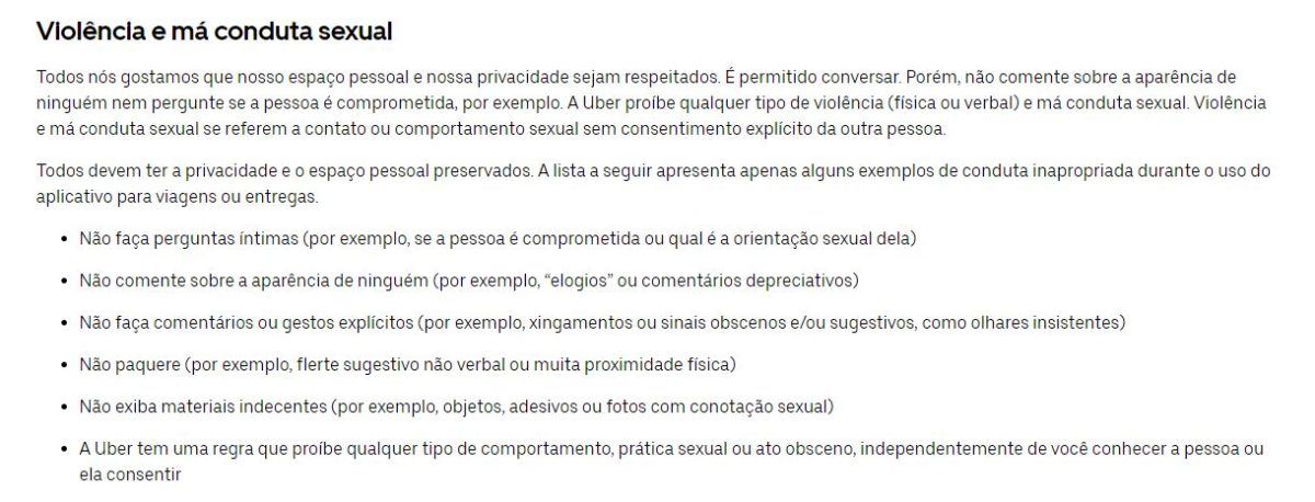 Código de conduta da Uber