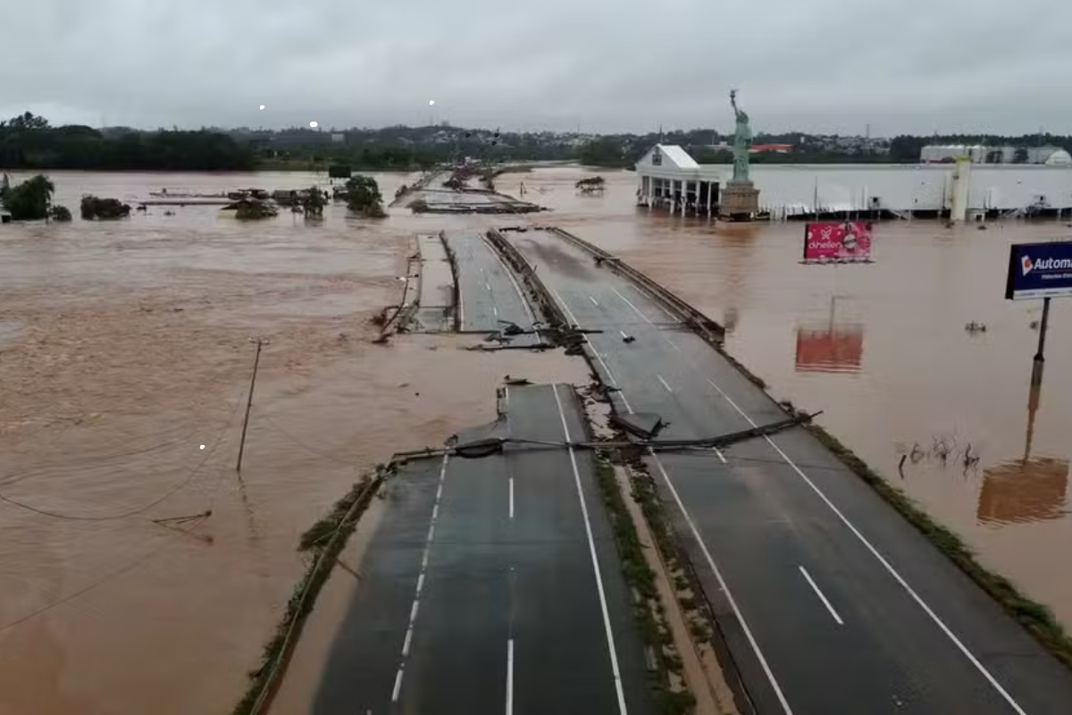 Estradas no Rio Grande do Sul foram bastante afetadas pela chuva - Foto: Jeff Botega Agência Brasil