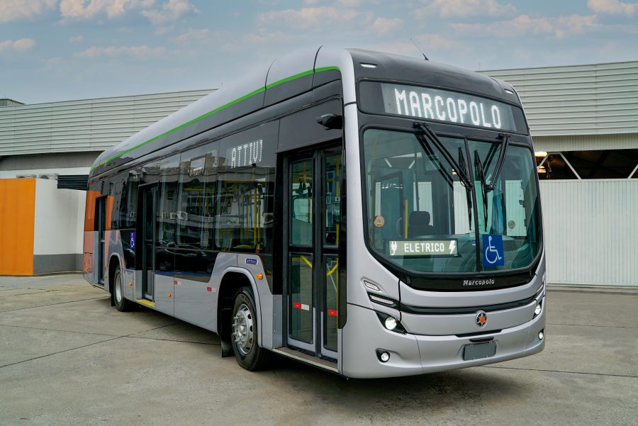 Marcopolo realiza primeiro crash test traseiro de ônibus elétrico do Brasil