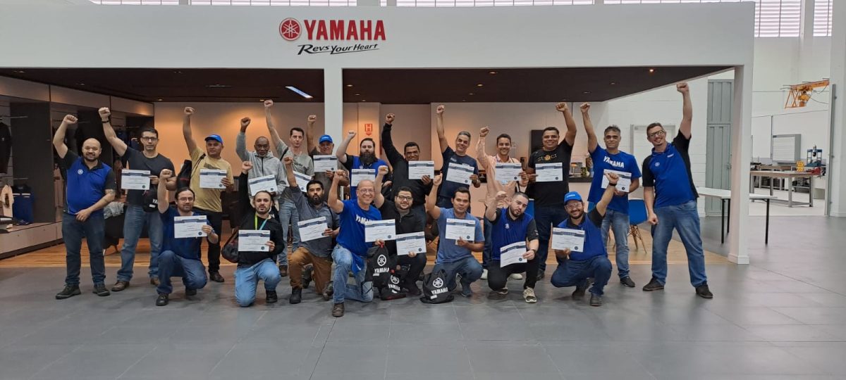 Yamaha e Senai promovem treinamento de mecânica de motos para instrutores = Foto: Divulgação