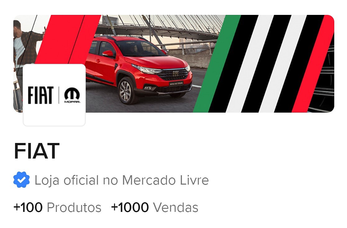 Loja no Mercado Livre da Fiat – Foto: Divulgação