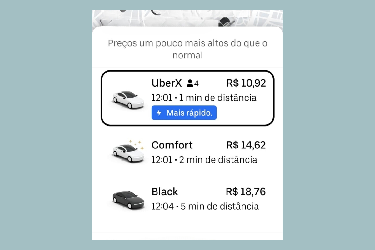 Serviço da Uber ainda não está disponível na Zona Norte de São Paulo - Print da Tela - Garagem360