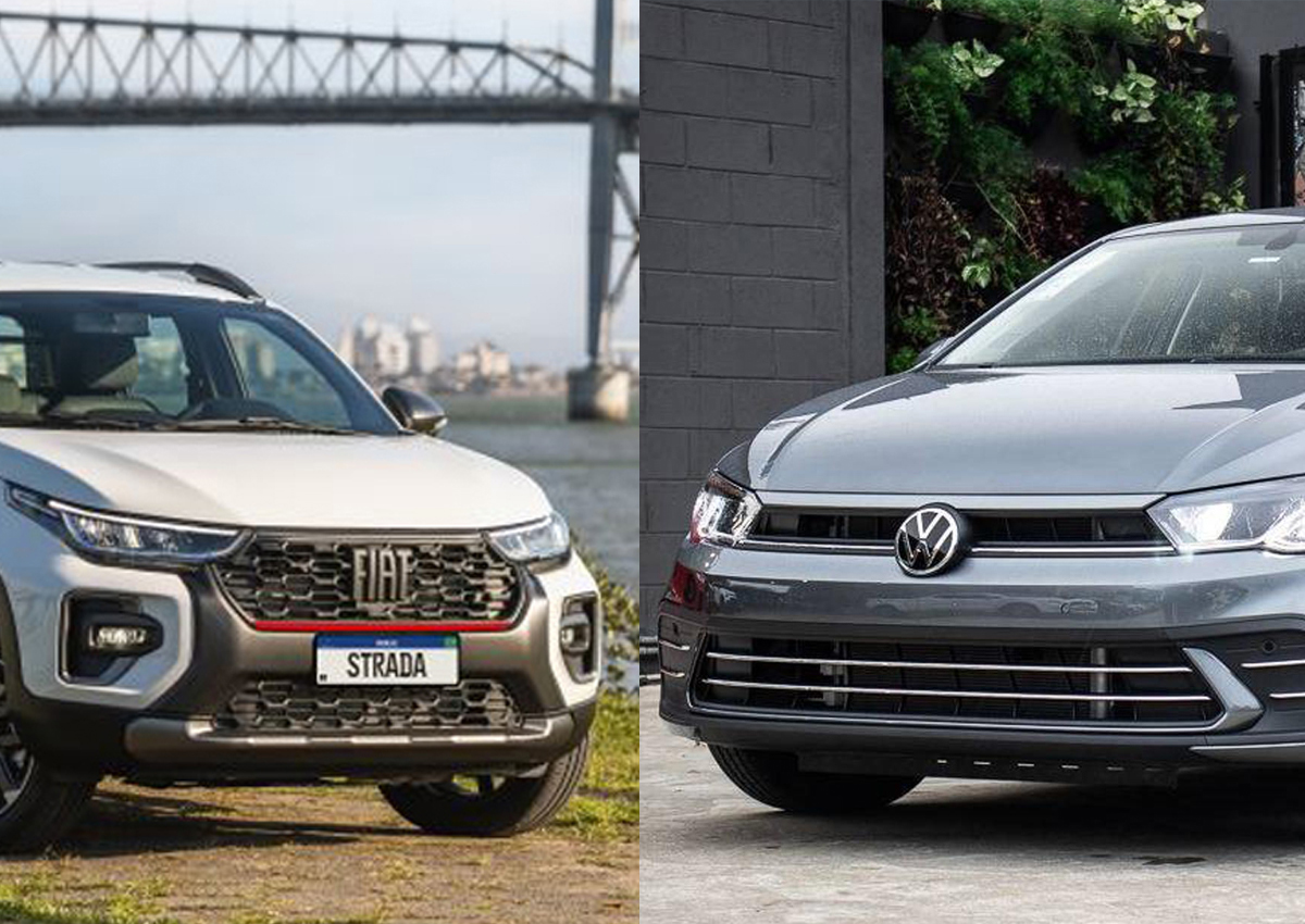 Concorrentes indiretos: Fiat Strada e Volkswagen Polo travam longa disputa pela liderança