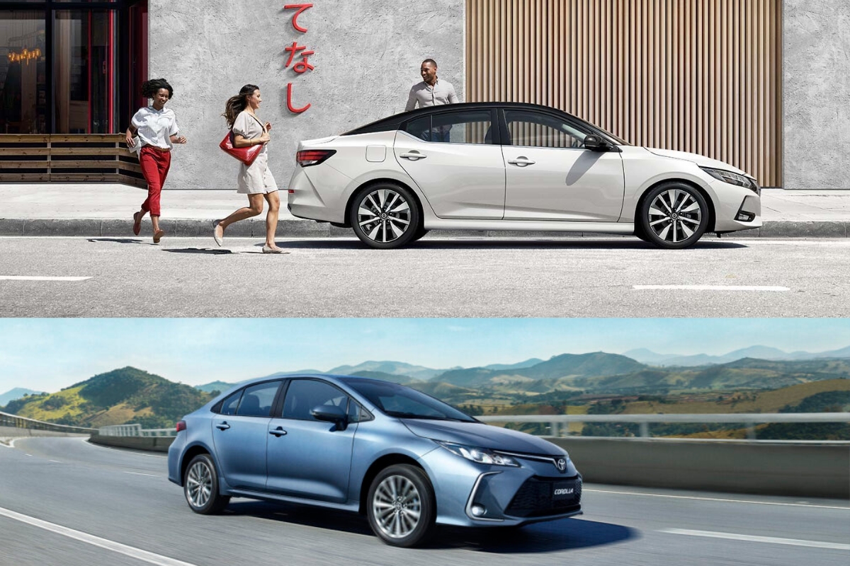 Nissan Sentra ou Toyota Corolla: qual sedã médio japonês comprar?