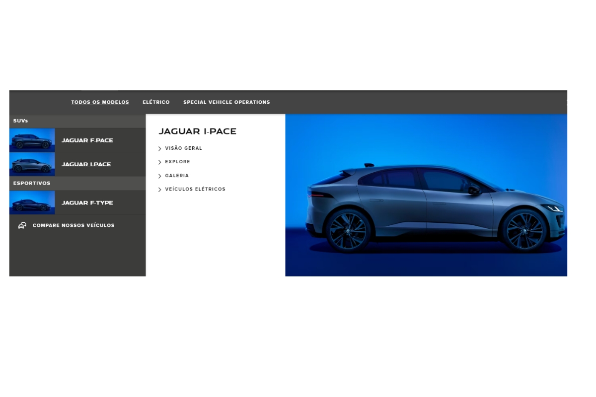 Carros Jaguar continuam sendo vendidos no mercado brasileiro – Foto: captura de tela 