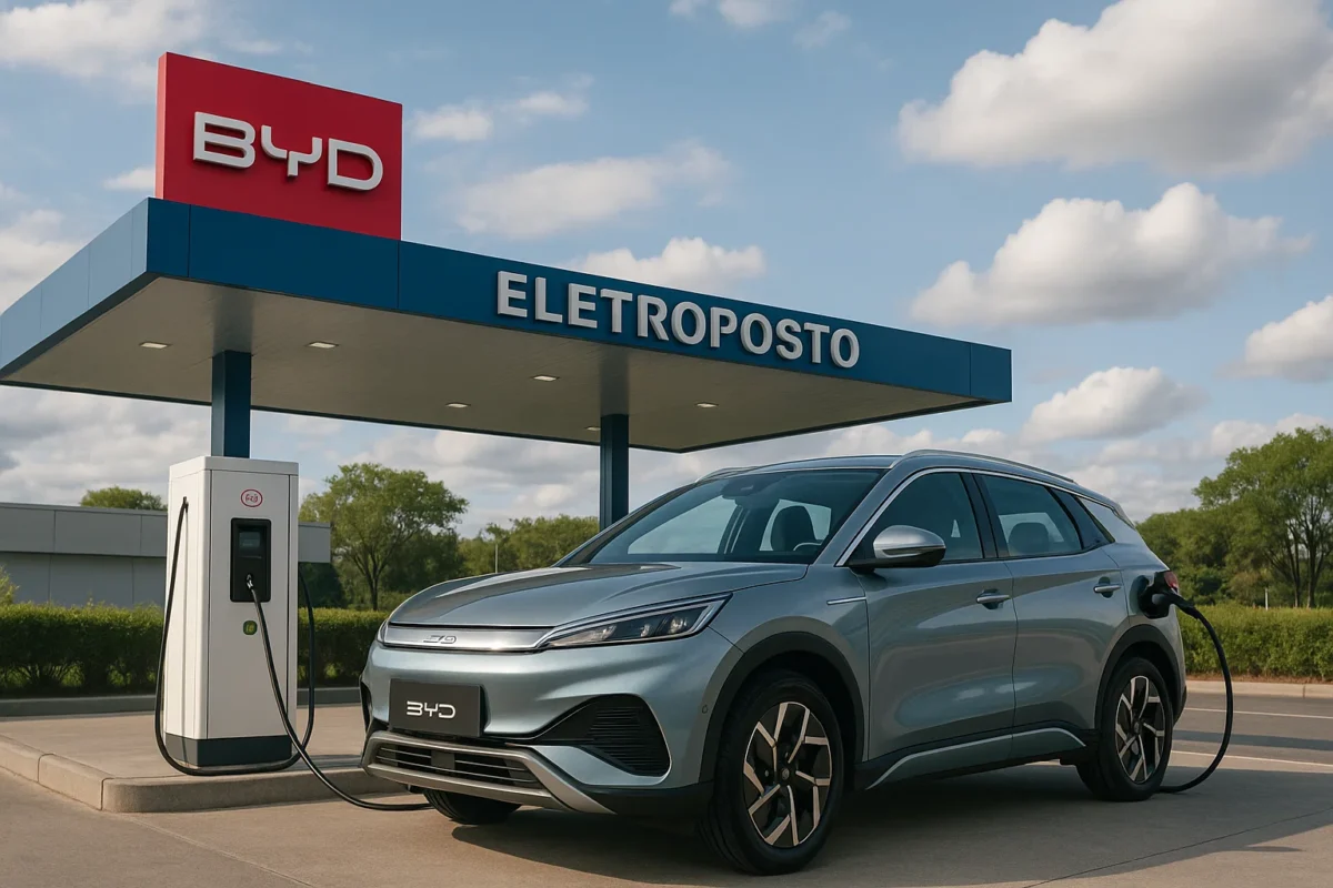 BYD lança app com a maior rede de eletropostos do Brasil