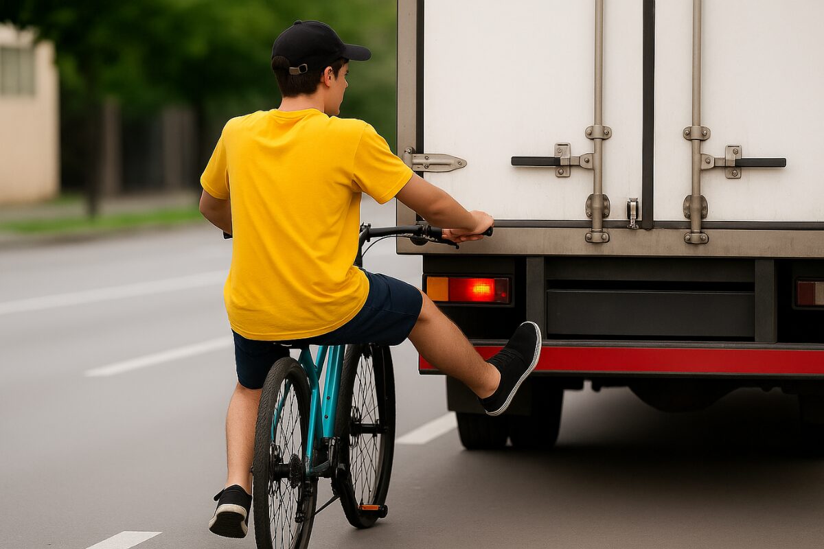 Nova lei para ciclista - Imagem gerada por IA - Foto: Garagem360