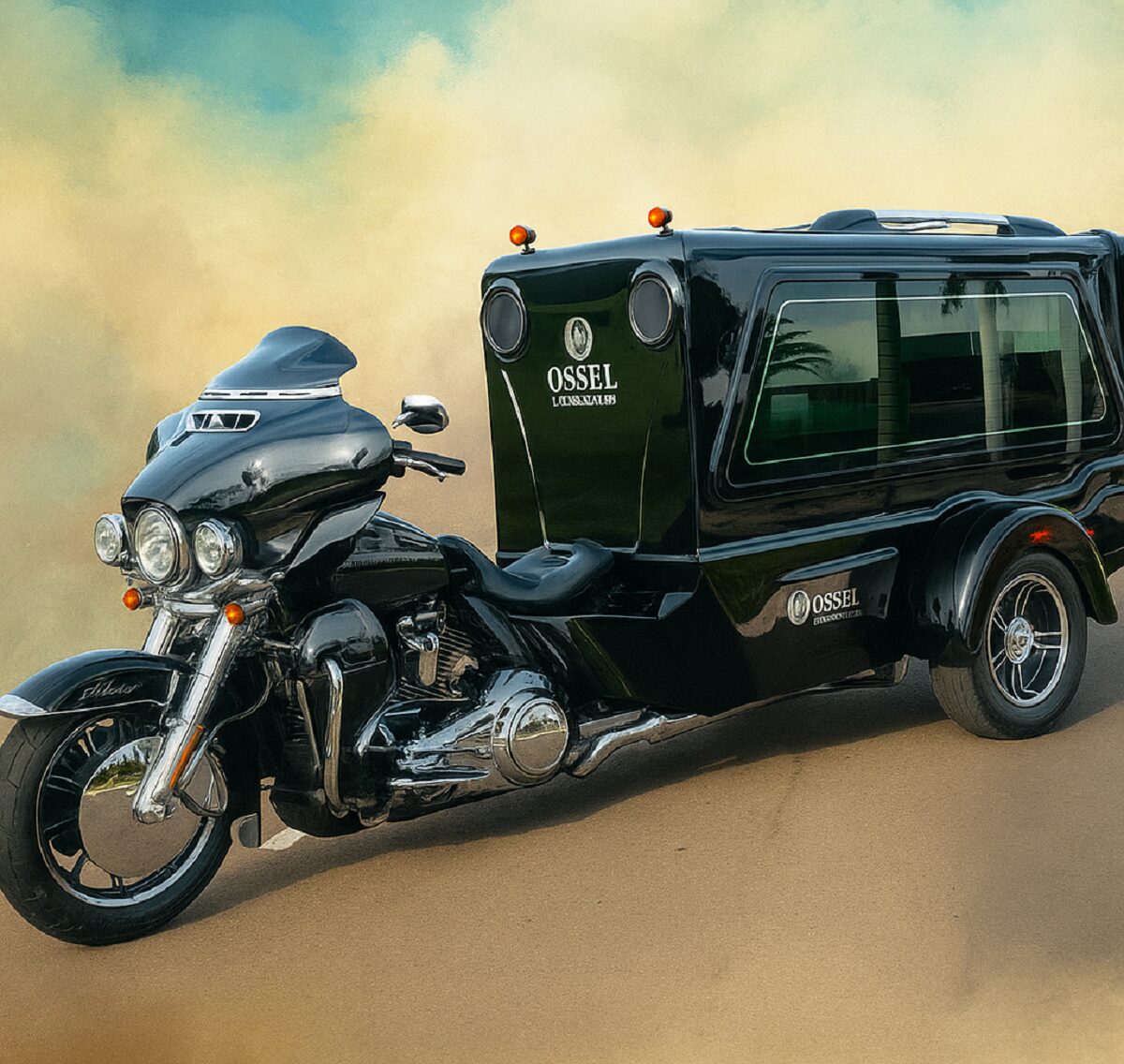 Harley Davidson recebe R$ 500 mil em modificações e vira “moto fúnebre”