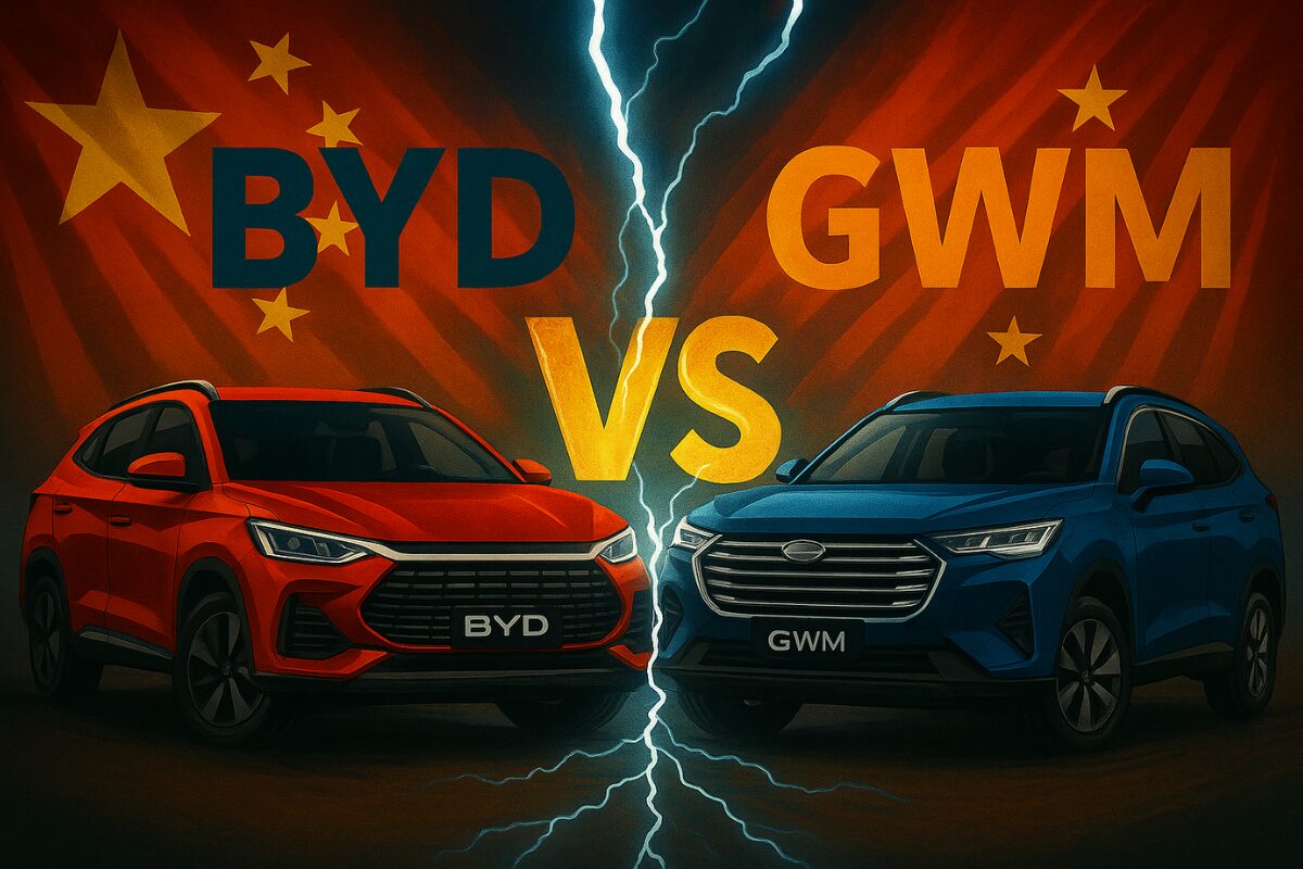 BYD E GWM - Imagem gerada por IA - Foto: Garagem360