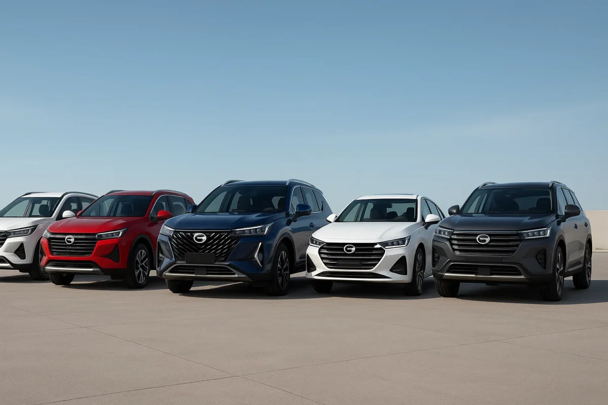 Conheça os principais destaques dos 5 carros da GAC no Brasil em 2025