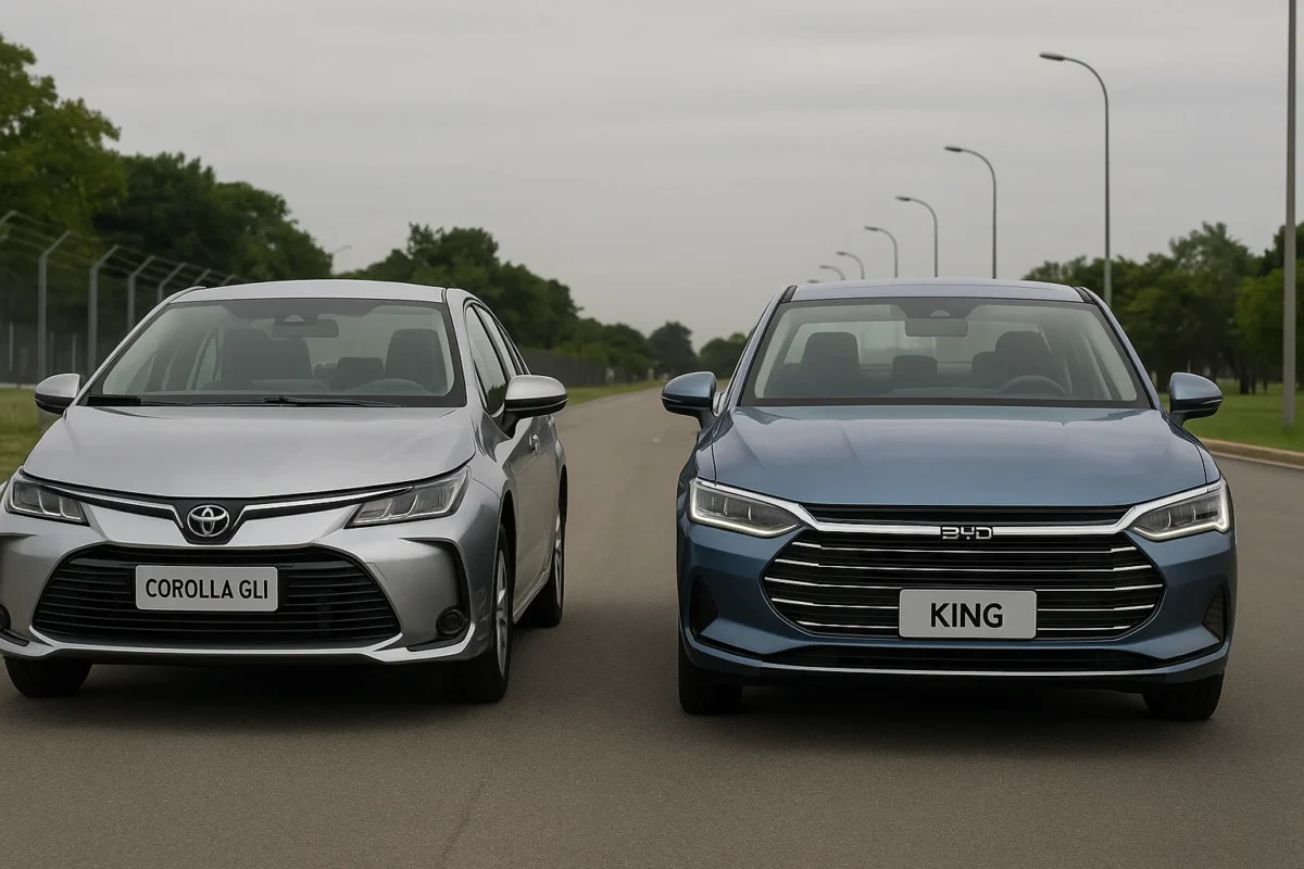 Comparação: Corolla GLi Hybrid ou BYD King, qual sedã levar para casa?