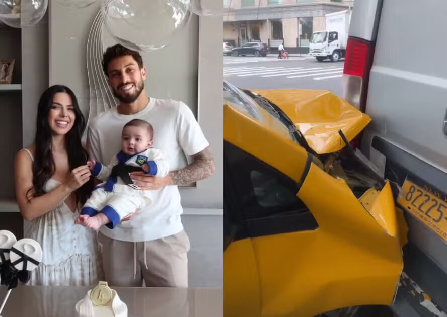 Esposa de jogador do Botafogo sofre acidente de carro em Nova Iorque e perde a memória