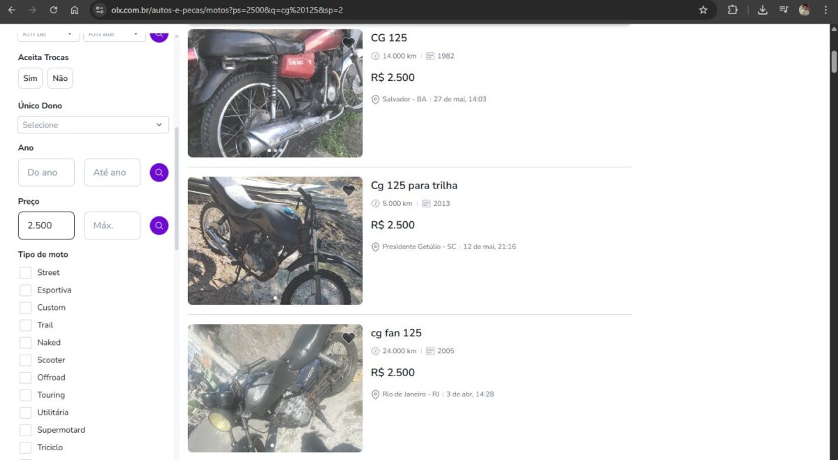 Vale a pena comprar um CG 125 - Foto: Divulgação