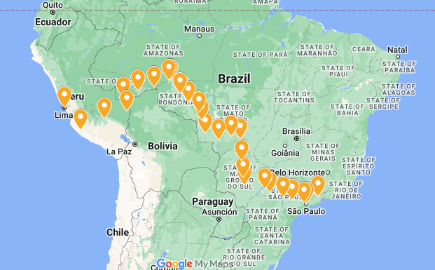 Trajeto da viagem mais longa do mundo - Foto: Reprodução