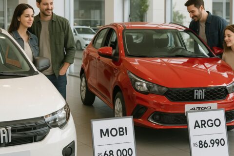 Caiu o preço: Fiat abaixa preços do Mobi e Argo; veja como ficou