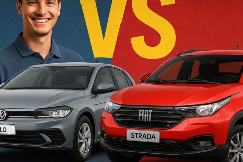VW Polo dá um “chute” na Strada e vence por apenas 18 carros nas vendas de junho