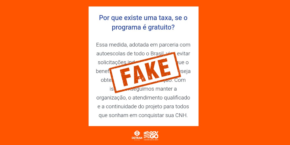 Cuidado! Detran alerta sobre golpe da CNH Gratuita nas redes sociais - Foto: Divulgação