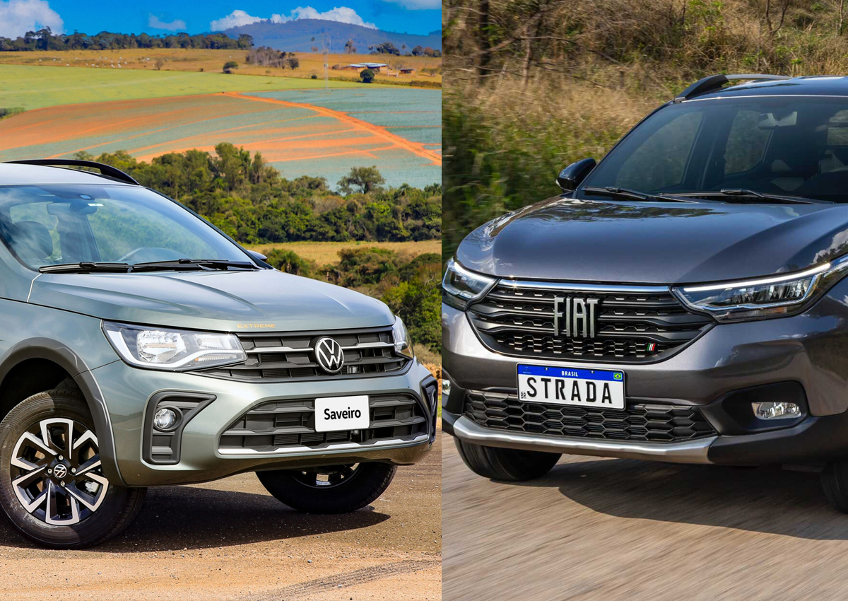 VW Saveiro até tenta, mas vende metade da rival Fiat Strada