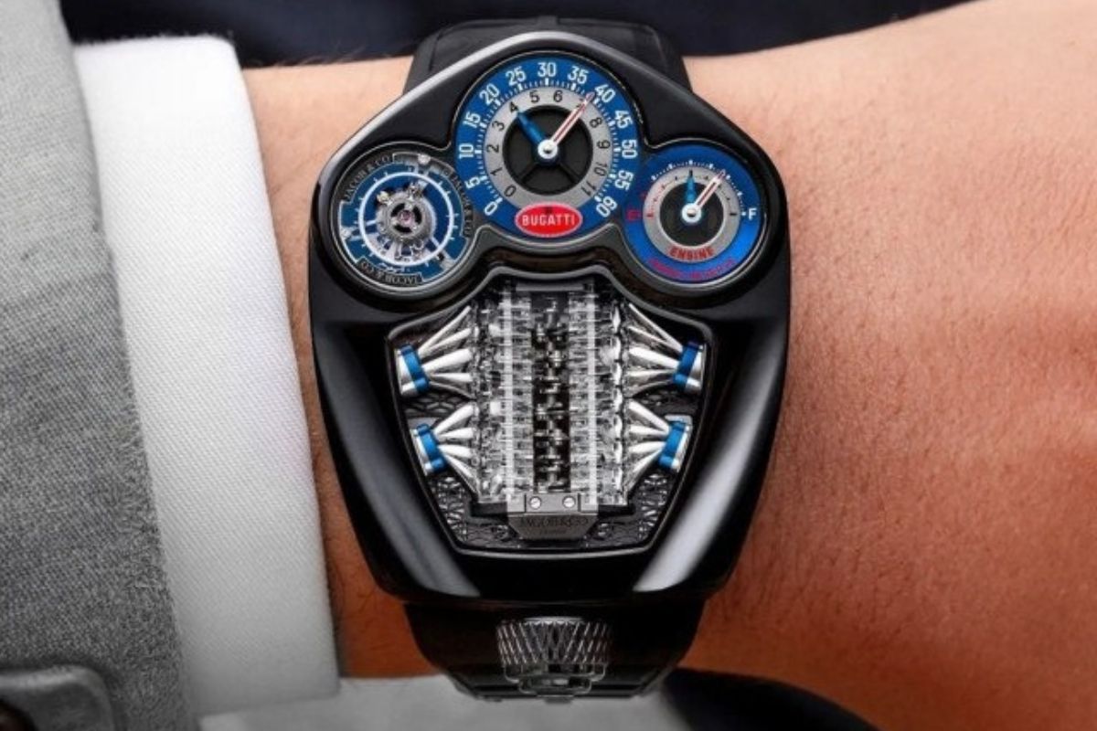 Novo relógio Bugatti tem motor V16 que funciona de verdade no seu pulso