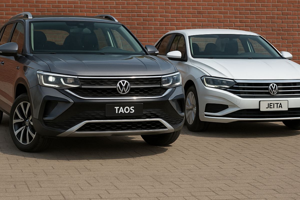 Novos Volkswagen Taos e Jetta GLI 2026 são flagrados em testes no Brasil: veja as mudanças