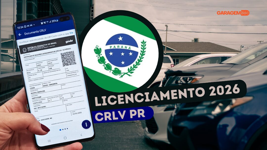 Licenciamento PR 2026: valor e calendário de pagamento