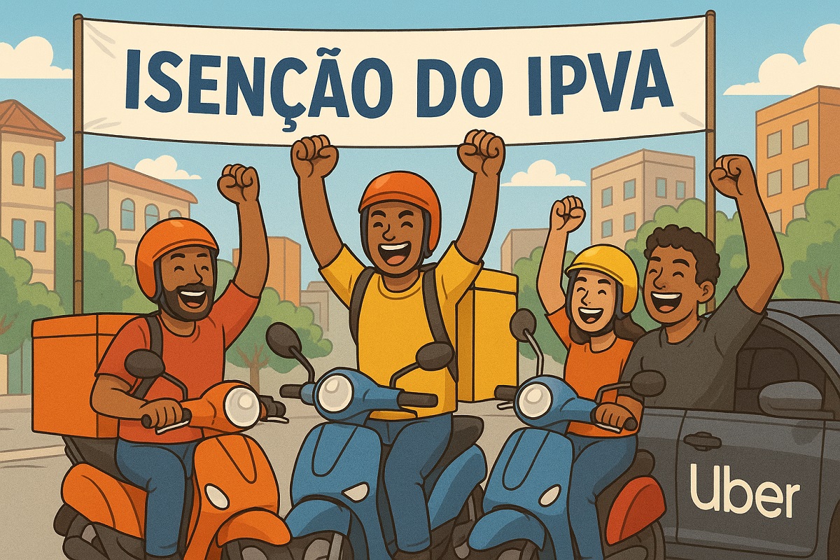 Fim do IPVA para Uber e motoboys? Isenção para apps avança na Câmara