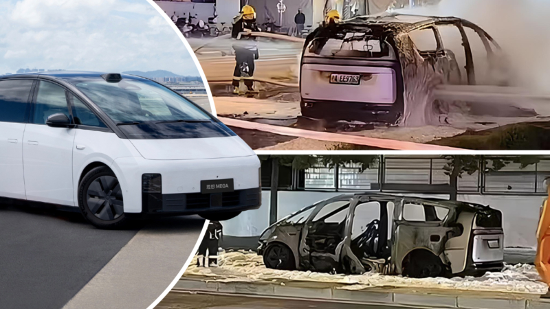 Carro elétrico entra em combustão instantânea e fica destruído em segundos