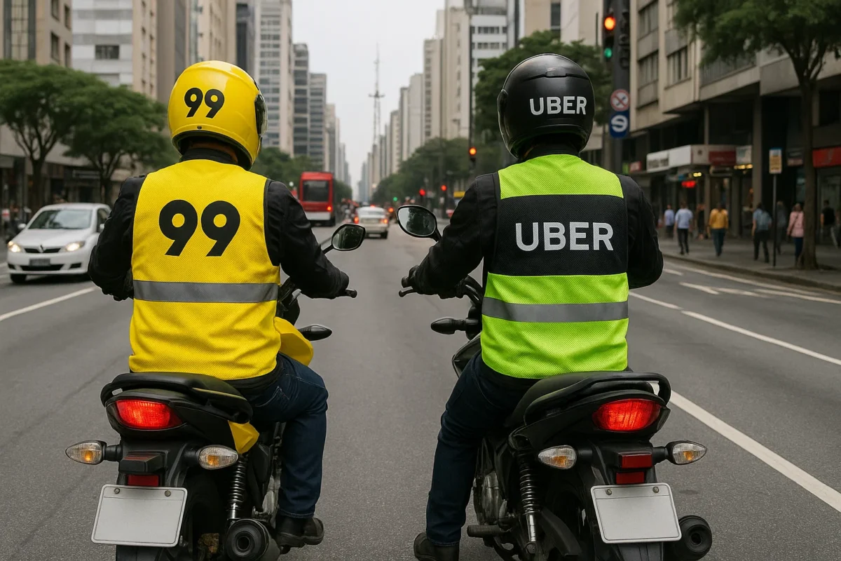 O duelo de apss: Transporte de passageiros vs. aplicativos de entrega
