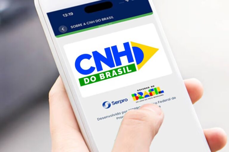 Aplicativo CNH do Brasil no celular