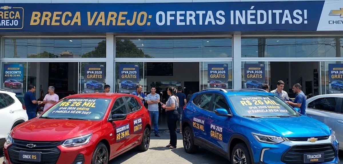 Oferta “proibida” da Chevrolet tem Onix e Tracker com R$ 26 mil de desconto e 1ª parcela só em 2027