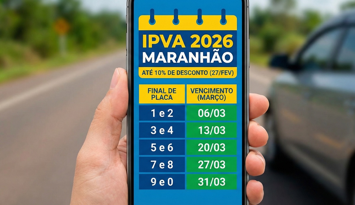IPVA MA 2026 liberado! Veja calendário completo, alíquotas e como faturar 10% de desconto