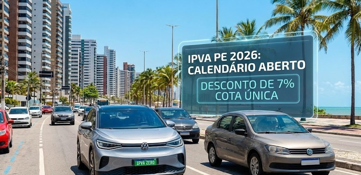 IPVA PE 2026: veja calendário completo, como conseguir desconto de 7% e novas isenções