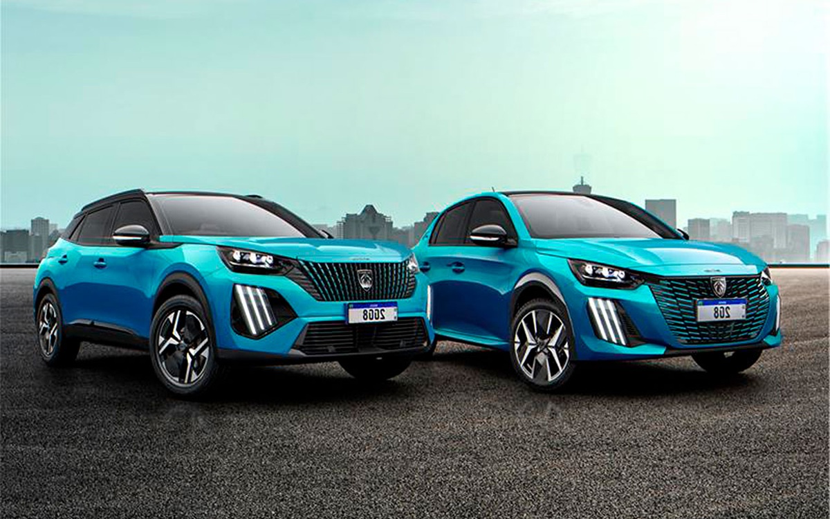 Peugeot 208 e 2008 2026 recebem nova cor “camaleão” que muda de tom e destacam motor híbrido