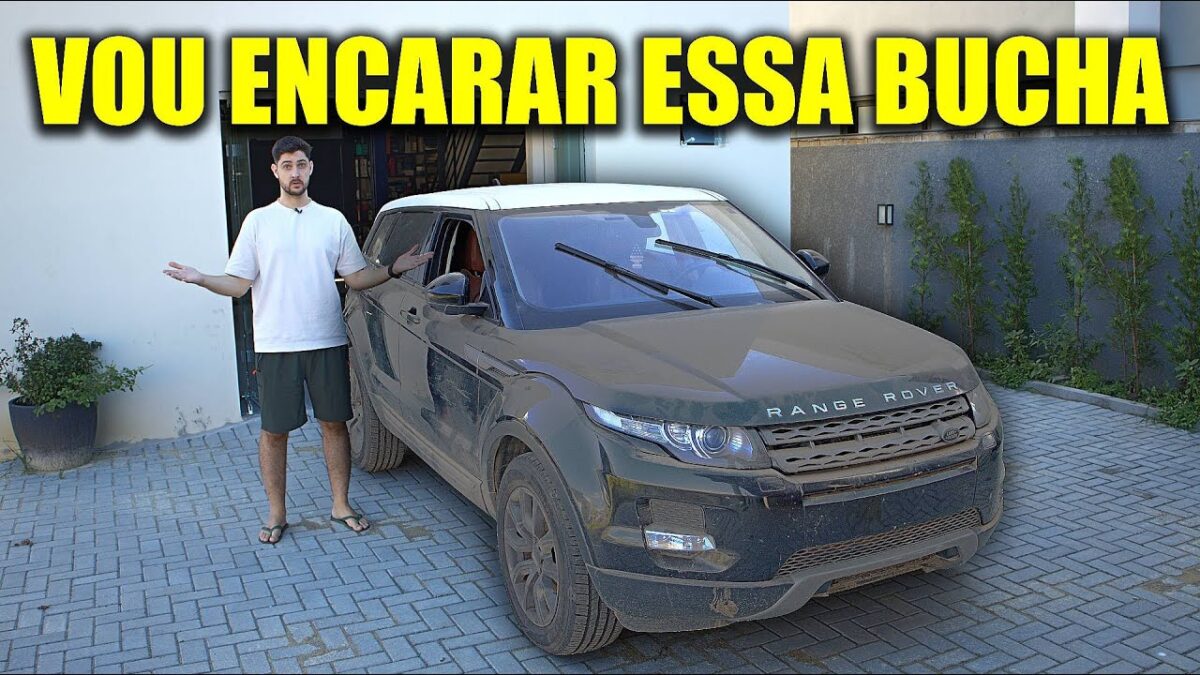 Minha nova “bomba”: Jovem compra Range Rover de enchente e faz a manutenção em casa